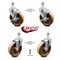 Service Caster 5 Inch High Temp Phenolic Wheel Swivel 12mm Threaded Stem Caster Brake, 2PK SCC-TS20S514-PHSHT-M1215-2-TLB-2 - alternate 5